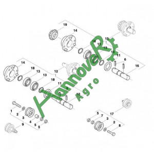 Ланцюгова коробка проміж. AC820046 АС820046 колеса, Kverneland, Квернеланд